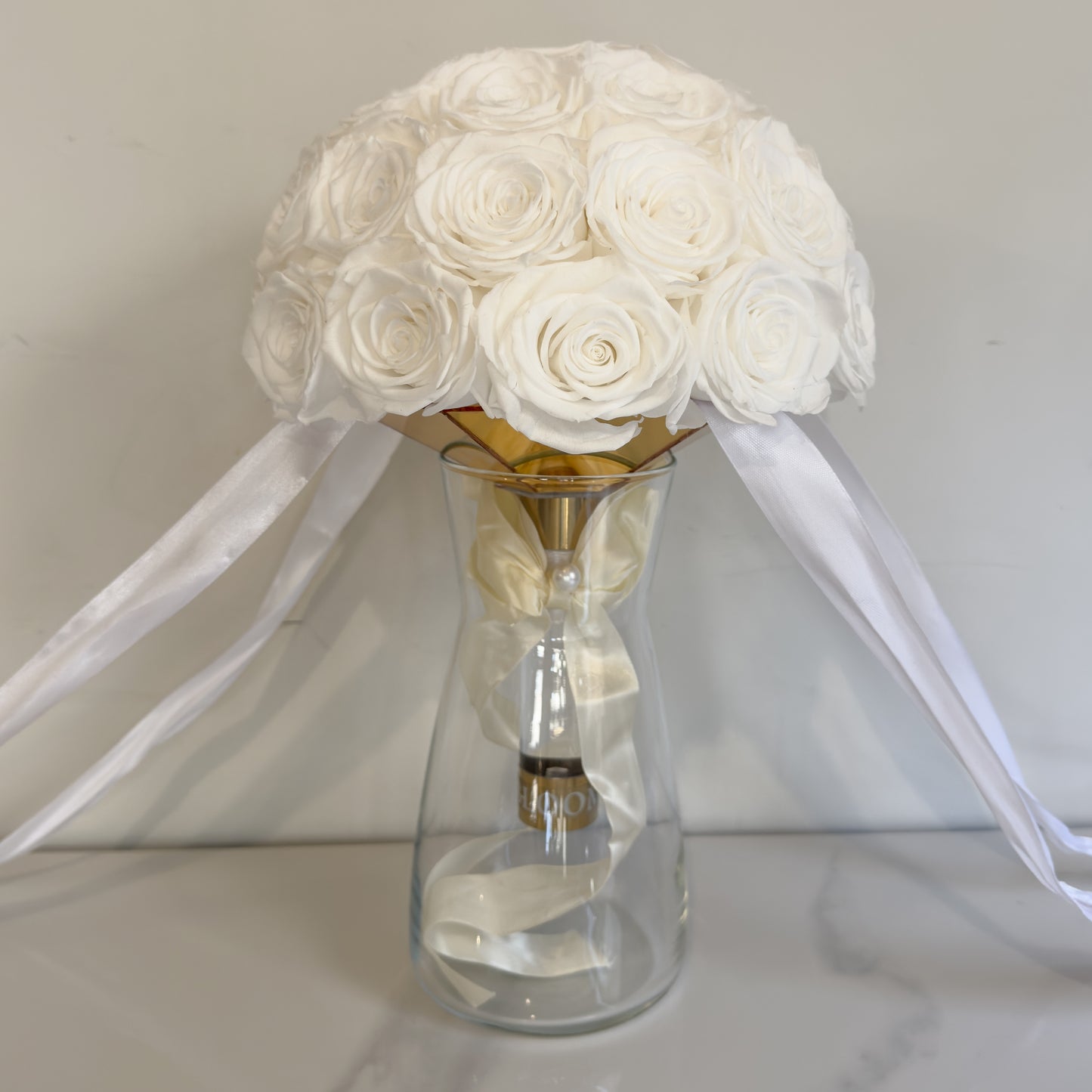 Ivory Elegance | Bridal Bouquet | White Roses